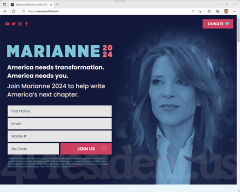 Marianne Williamson 2024 Website, March 4, 2023