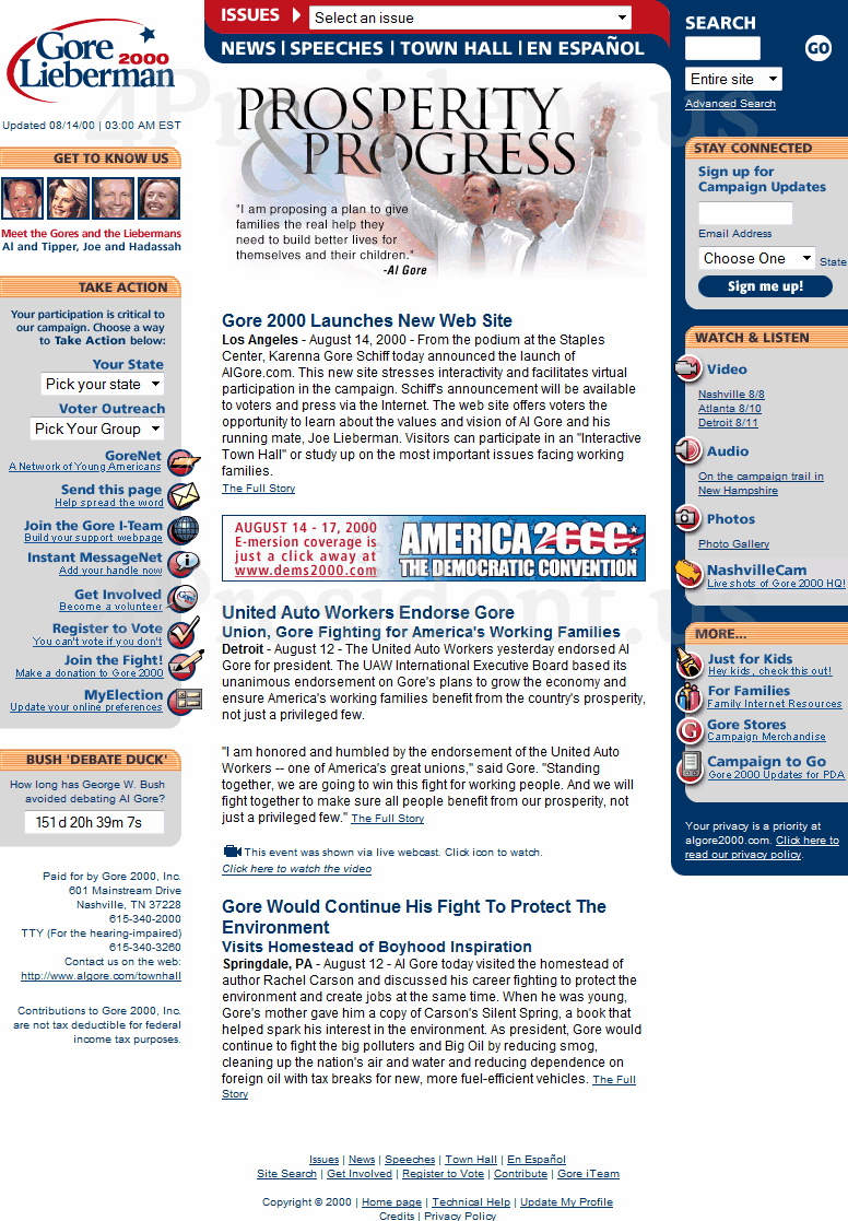 old gore websites